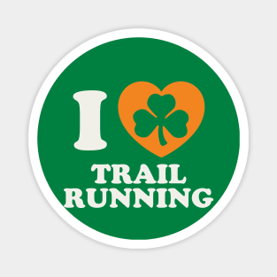 St Patricks Day Trail Running Irish Trail Runner Shamrock Magnet